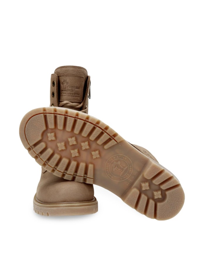 BOTAS PIEL MUJER CON FORRO DE PELO PANAMA JACK FRISIA B30 NAPA TAUPE