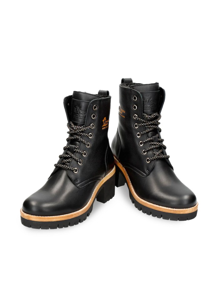 BOTAS DE PIEL CON FORRO INTERIOR DE PELO PANAMA JACK PADMA B11 NEGRO