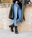 BOTAS DE PIEL CON FORRO INTERIOR DE PELO PANAMA JACK PADMA B11 NEGRO