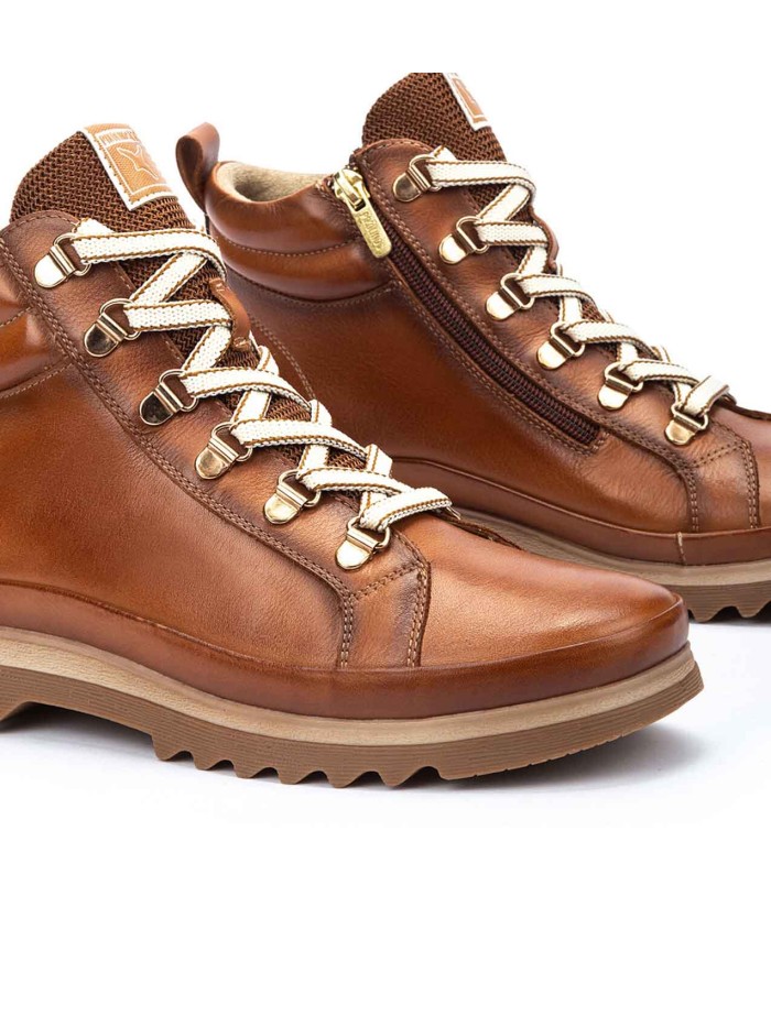 BOTÍN DE MUJER CON CORDONES CUERO PIKOLINOS VIGO W3W-8564