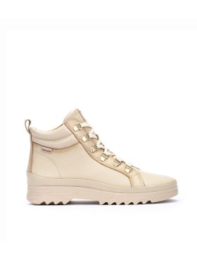 BOTÍN DE MUJER CON CORDONES BEIGE PIKOLINOS VIGO W3W-8564
