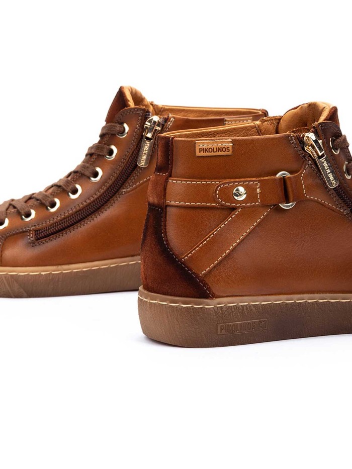 DEPORTIVO CUERO CON CREMALLERA PARA MUJER PIKOLINOS LANZAROTE W7B-8868C1