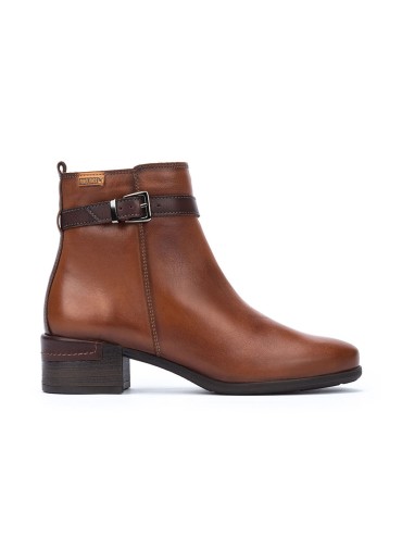 BOTINES DE MUJER CON TACÓN CÓMODO PIKOLINOS MALAGA W6W-8622C1 CUERO