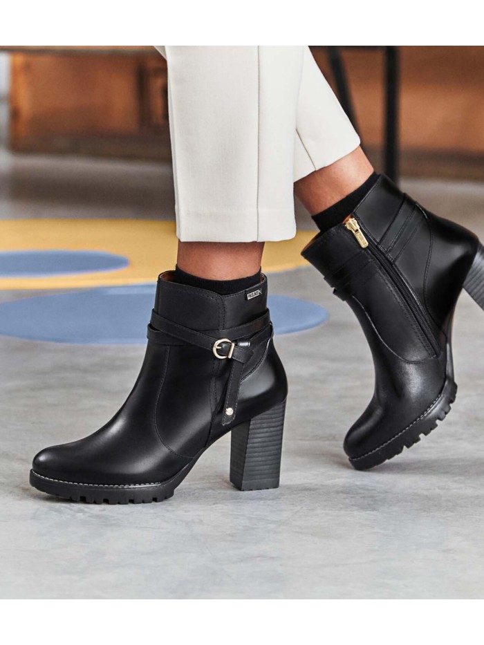 BOTINES NEGROS DE TACÓN PARA MUJER PIKOLINOS CONNELLY W7M-8806