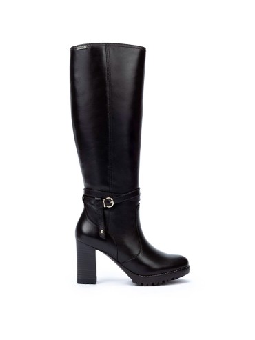 BOTAS DE TACÓN DE CAÑA ALTA MUJER PIKOLINOS CONNELLY W7M-9584 NEGRO