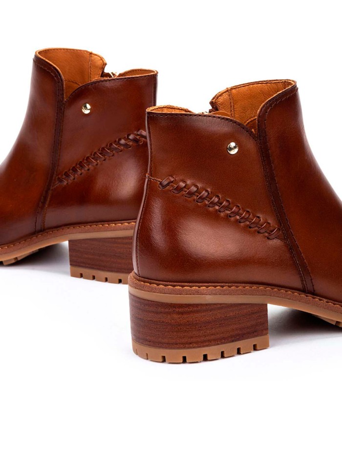 BOTINES DE TACÓN BAJO MEDINA W0D-8871 CUERO