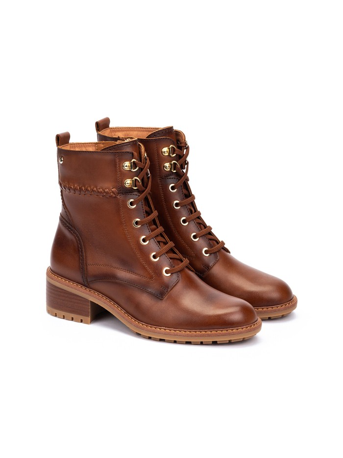 BOTINES CON CORDONES PIKOLINOS MEDINA W0D-8672 CUERO