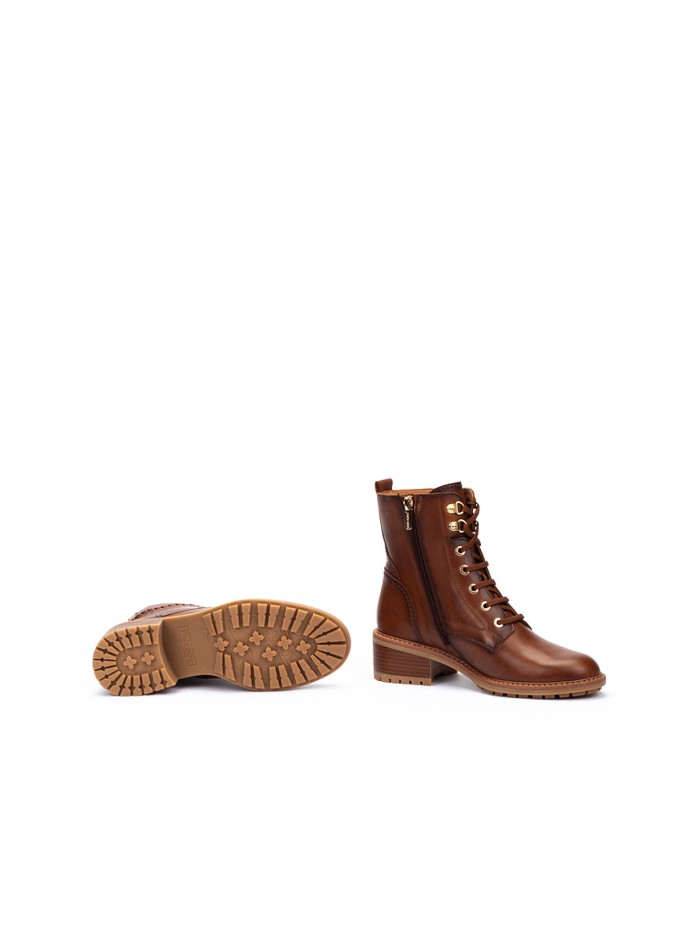 BOTINES CON CORDONES PIKOLINOS MEDINA W0D-8672 CUERO