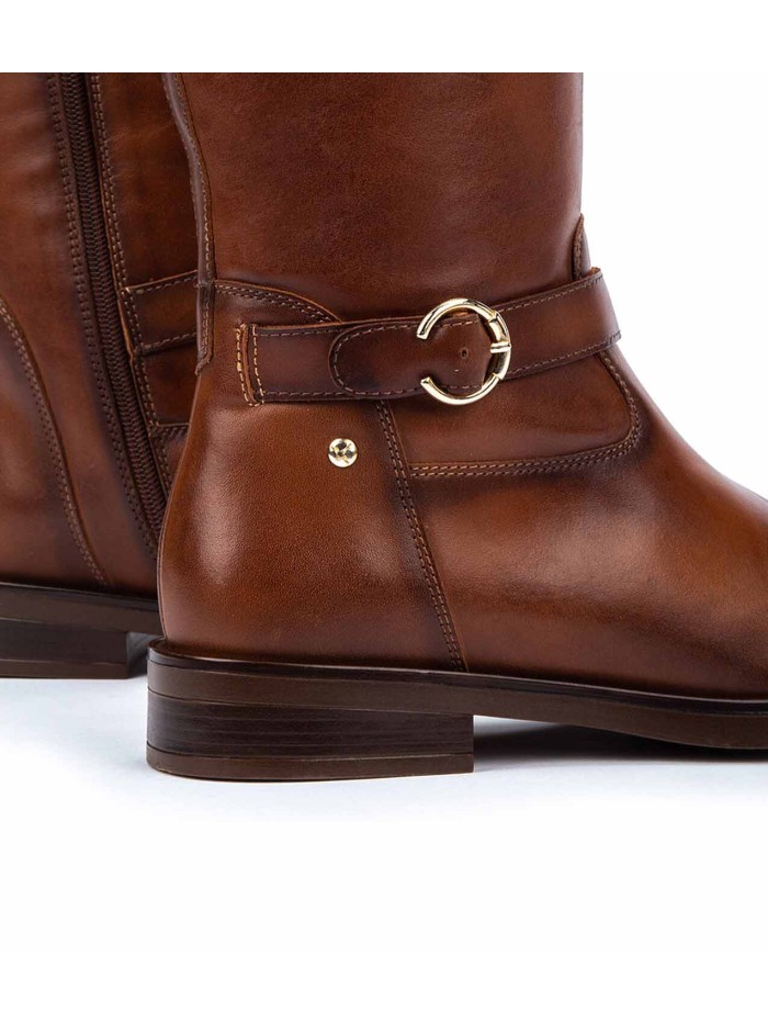 BOTAS PLANAS DE CAÑA ALTA MUJER PIKOLINOS PUERTOLLANO W3C-9632 CUERO