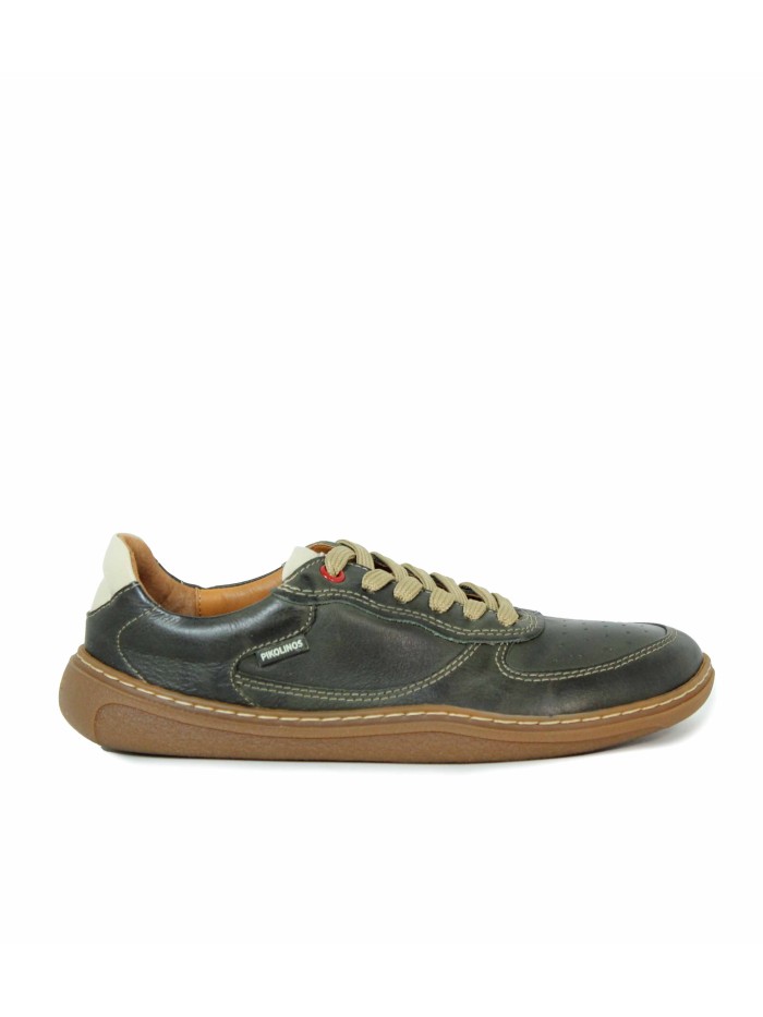 ZAPATILLAS URBANAS BAREFOOT DE PIEL CUERO PIKOLINOS ARANJUEZ  U9F-6363C1 VERDE