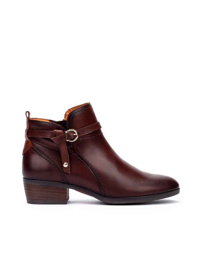 BOTÍN CÁSICO PARA MUJER CON TACÓN PIKOLINOS DAROCA W1U-8901C1 CAOBA