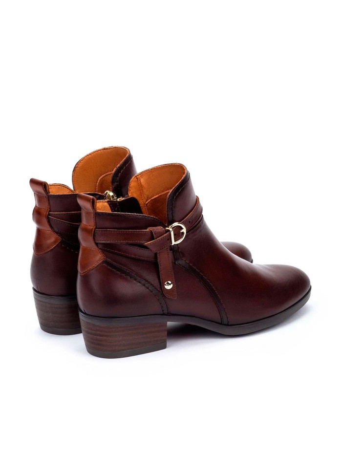 BOTÍN CÁSICO PARA MUJER CON TACÓN PIKOLINOS DAROCA W1U-8901C1 CAOBA