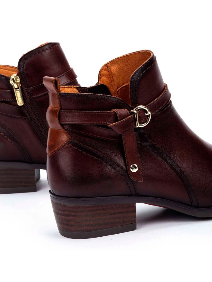 BOTÍN CÁSICO PARA MUJER CON TACÓN PIKOLINOS DAROCA W1U-8901C1 CAOBA