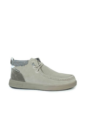 BOTÍN WALLABI DE ALGODÓN Y SERRAJE PITAS BAIKAL BEIGE
