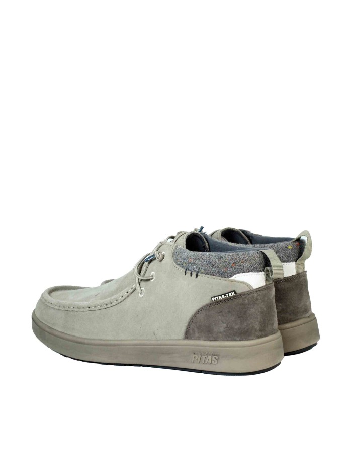 BOTÍN WALLABI DE ALGODÓN Y SERRAJE PITAS BAIKAL BEIGE