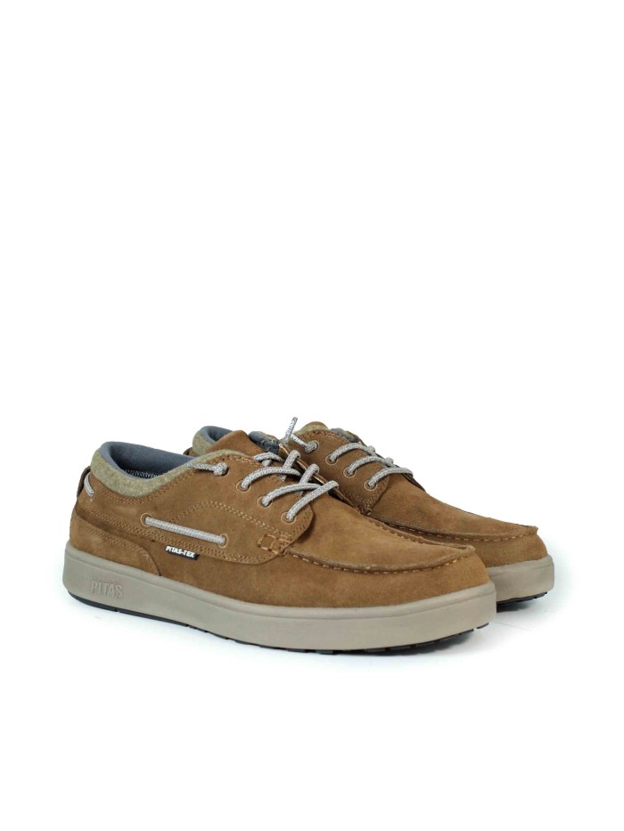 ZAPATO CON CORDONES ELÁSTICOS PITAS DAKOTA CAMEL