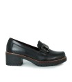 MOCASINES DE TACÓN PITILLOS MUJER 20220 NEGRO