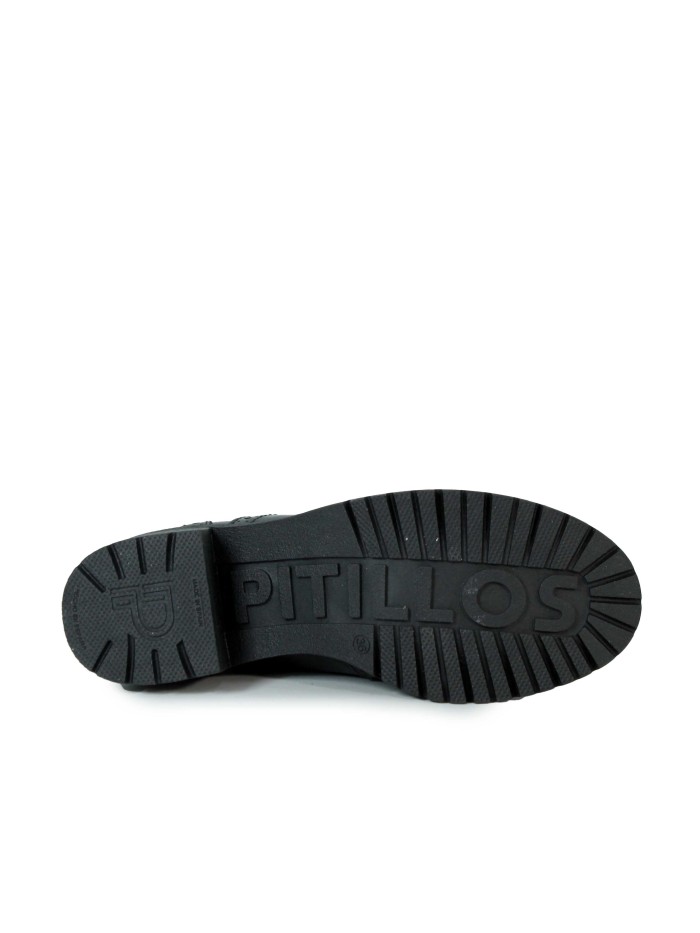 ZAPATO TIPO OXFORD CON TACÓN BAJO Y CORDONES PITILLOS 20221 NEGRO