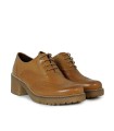 ZAPATO DE TACÓN CON CORDONES PITILLOS 20026 CUERO