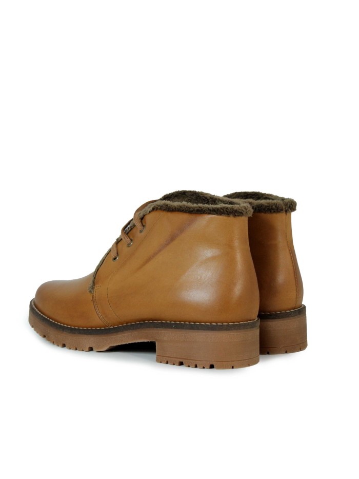 BOTINES CON FORRO DE PELO PARA MUJER PITILLOS 10085 CUERO