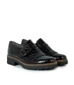 ZAPATOS DE CHAROL CON HEBILLA Y FLECOS PITILLOS 10772 BURDEOS