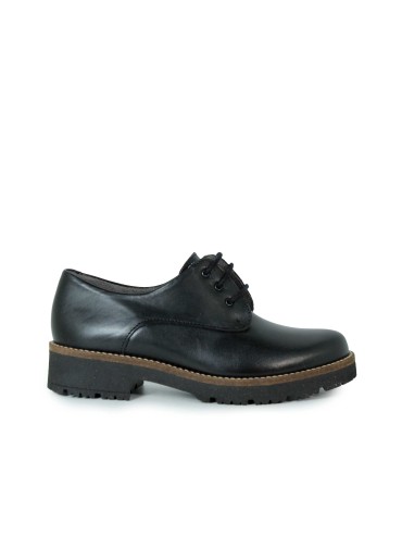 ZAPATOS DE CORDONES NEGROS PARA MUJER PITILLOS 10781