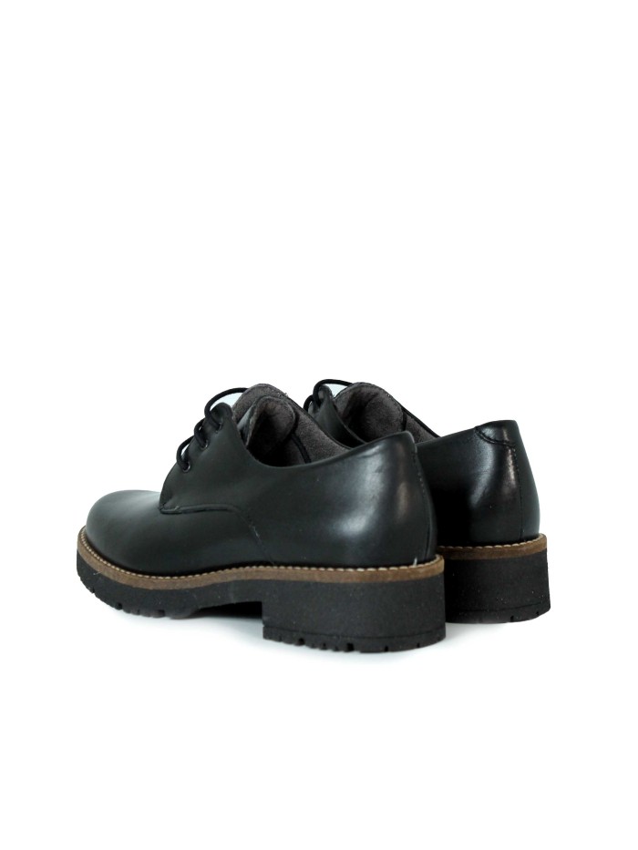 ZAPATOS DE CORDONES NEGROS PARA MUJER PITILLOS 10781