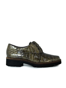 ZAPATOS DE CORDONES EN PIEL COCO PITILLOS 10771 BEIGE