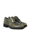 ZAPATOS DE CORDONES EN PIEL COCO PITILLOS 10771 BEIGE