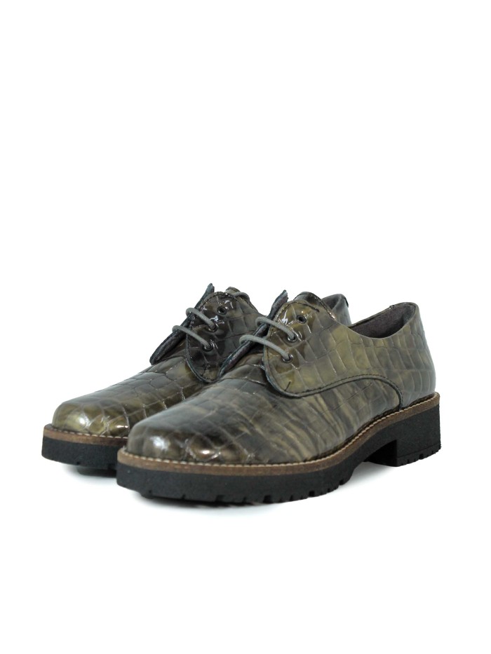 ZAPATOS DE CORDONES EN PIEL COCO PITILLOS 10771 BEIGE