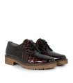 ZAPATOS DE CORDONES EN PIEL COCO PITILLOS 10081 MARRÓN