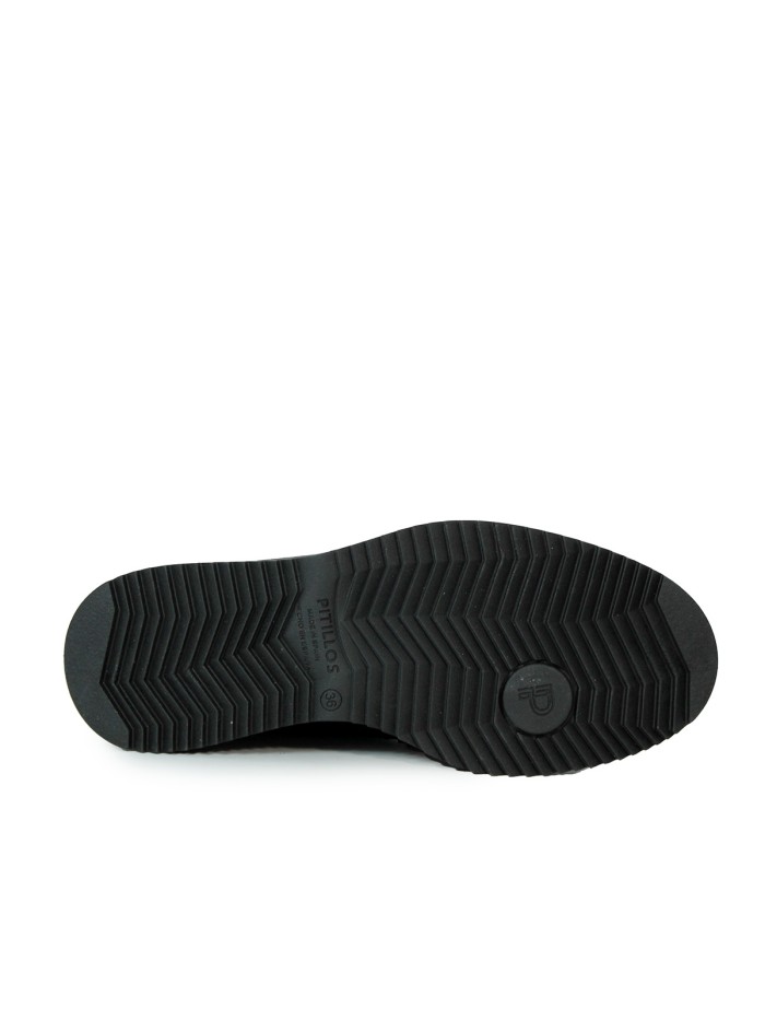 BLUCHER LAMINADO DE CORDONES EN NEGRO PITILLOS 10766
