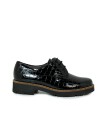 ZAPATOS DE CORDONES EN PIEL COCO PITILLOS 10771 NEGRO