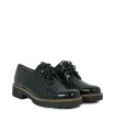 ZAPATOS DE CORDONES EN PIEL COCO PITILLOS 10771 NEGRO