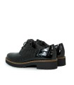 ZAPATOS DE CORDONES EN PIEL COCO PITILLOS 10771 NEGRO