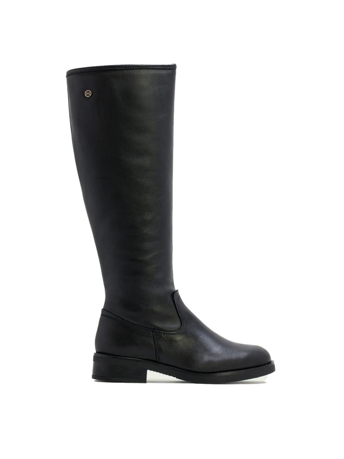 BOTA DE CAÑA ALTA TACÓN MEDIO PORRONET 4714 NEGRO