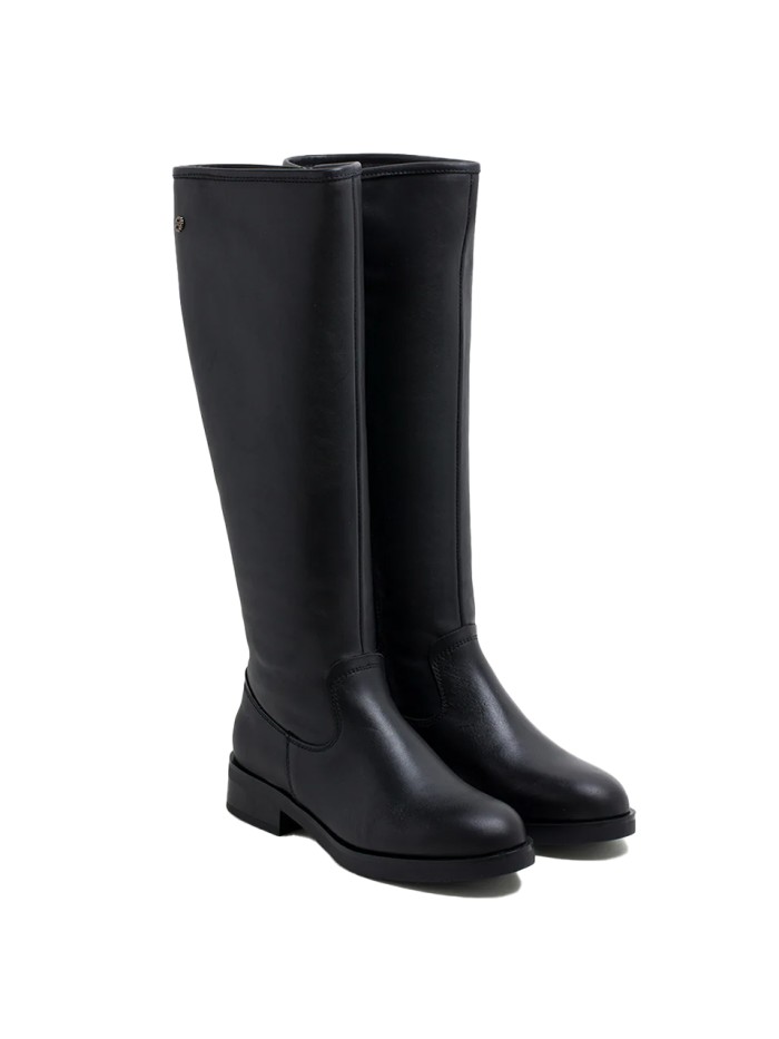 BOTA DE CAÑA ALTA TACÓN MEDIO PORRONET 4714 NEGRO