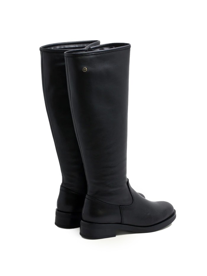 BOTA DE CAÑA ALTA TACÓN MEDIO PORRONET 4714 NEGRO