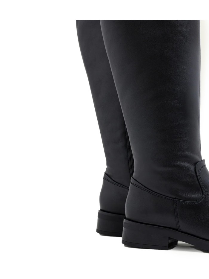 BOTA DE CAÑA ALTA TACÓN MEDIO PORRONET 4714 NEGRO