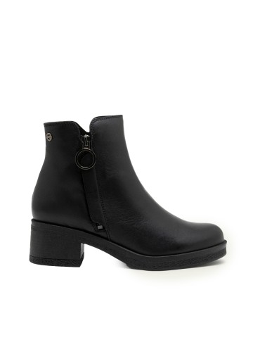 BOTINES DE PIEL CON CREMALLERA PORRONET 4732 NEGRO