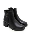 BOTINES DE PIEL CON CREMALLERA PORRONET 4732 NEGRO