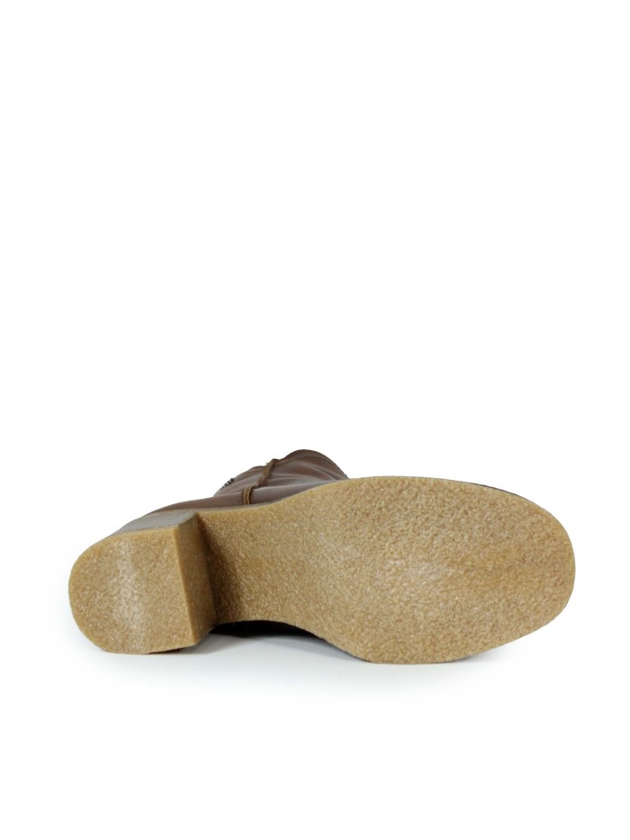 BOTINES DE PIEL CON CREMALLERA PORRONET 4762 CUERO