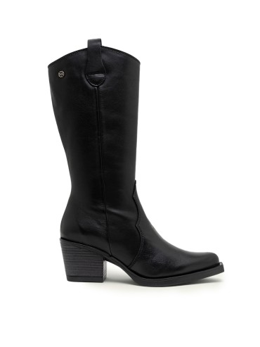 BOTA DE CAÑA ALTA TACÓN MEDIO PORRONET 4755 NEGRO