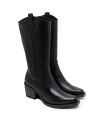 BOTA DE CAÑA ALTA TACÓN MEDIO PORRONET 4755 NEGRO