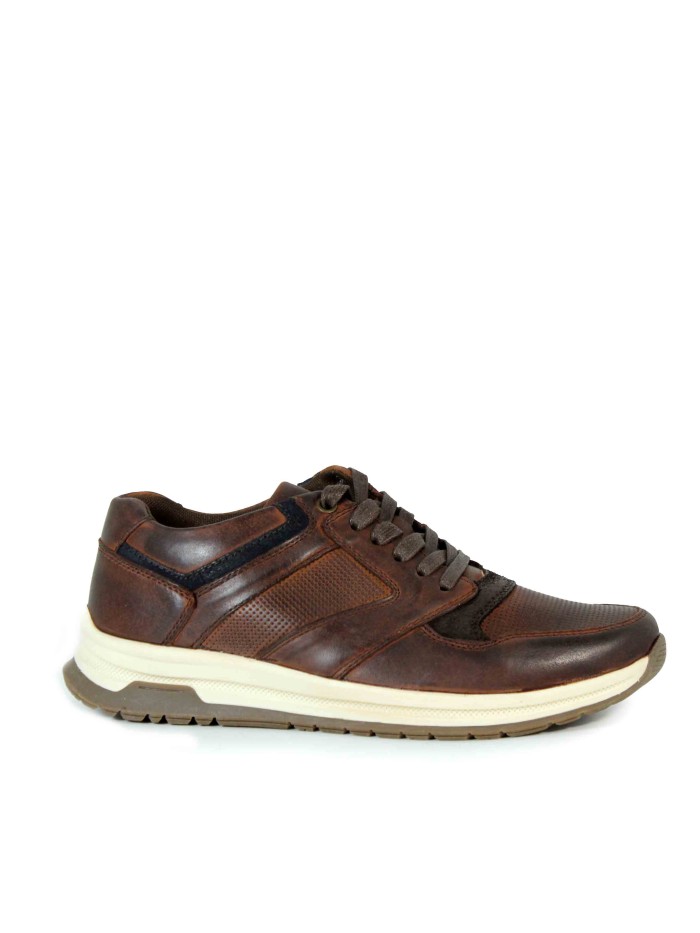ZAPATILLAS DE PIEL CON CORDONES RHODSTOCK JACKS-10 MARRÓN