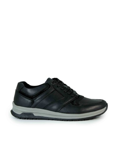 ZAPATILLAS DE PIEL CON CORDONES RHODSTOCK JACKS-10 NEGRO