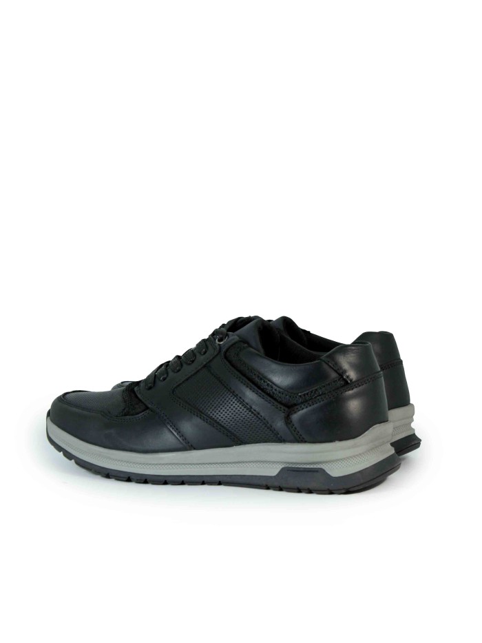 ZAPATILLAS DE PIEL CON CORDONES RHODSTOCK JACKS-10 NEGRO