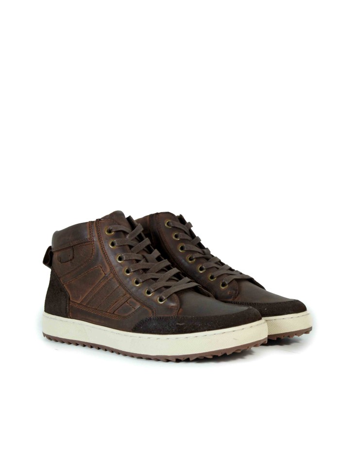 BOTINES DE PIEL CON CORDONES RHODSTOCK JACKS-32 MARRÓN