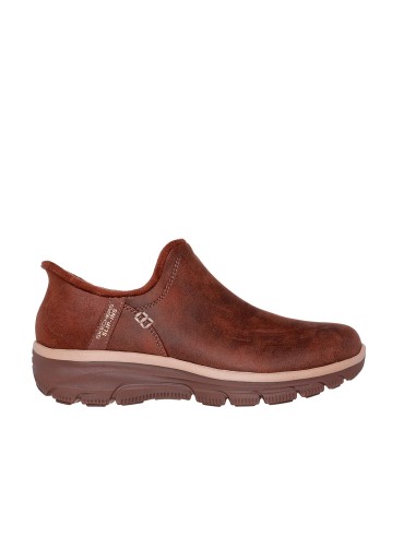 BOTÍN CON CREMALLERA EASY GOING - MODERN HOUR 167872 SKECHERS MARRÓN