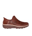BOTÍN CON CREMALLERA EASY GOING - MODERN HOUR 167872 SKECHERS MARRÓN